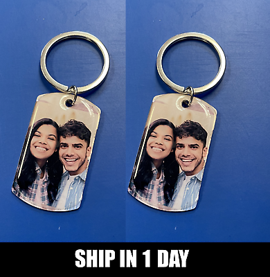 #ad Set of 2 Custom Photo Keychains Couple Gifts Gift For Boyfriend Girlfriend $25.85