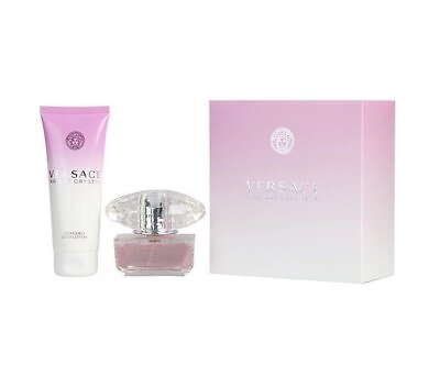 #ad Versace Bright Crystal 1.7 oz EDT Spray Womens Perfume 3.4 Lotion Gift Set NIB $52.50