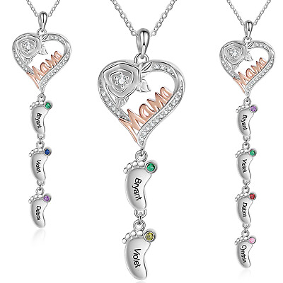 #ad Personalize Women Mama Mom Necklace Name Birthday Gift for Mother Wife Jewelry $16.99