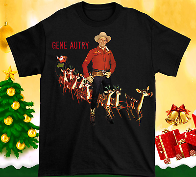 #ad Christmas Gene Autry Tree T Shirt Size S 4XL Cotton EE569 $21.84