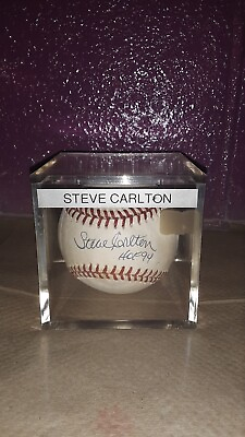 #ad Steve Carlton Signed baseball Autographed Ball Vintage MLB Sports Memorabilia 94 $80.00