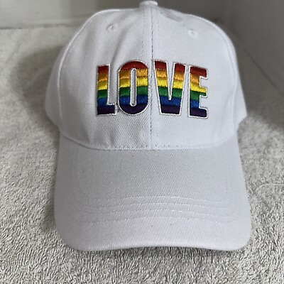 #ad Gay Queer Pride Baseball Hat Cap Love w rainbow Colors LGBTQ Love Is Love $9.99