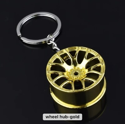 #ad Creative Wheel Hub Rim Model Car Key Chain Cool Gift Mans Keychain Gun Colorful $7.99