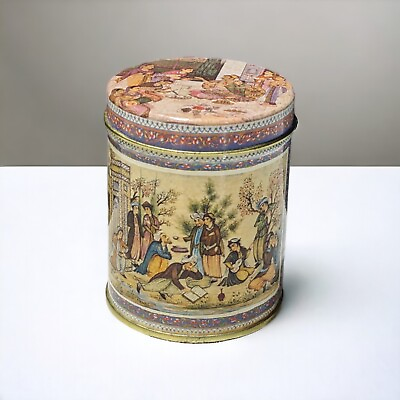 #ad Vintage Ben Rickert Oriental Miniature Art Works Collectors Tin Canister Candle. $7.00