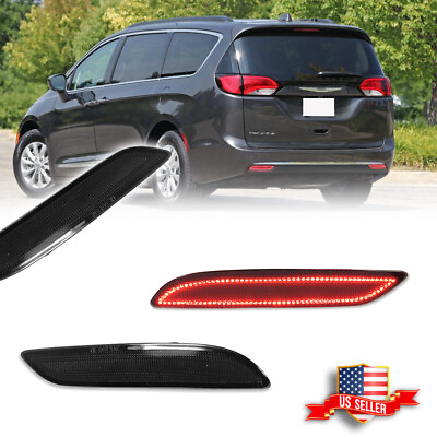#ad Smoke Rear Reflector LED Tail Brake lights For 17 23 Chrysler Pacifica amp; Voyager $34.99