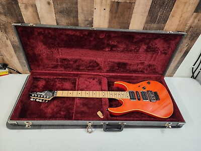 #ad 1995 Ibanez RG470 FM Electric Guitar Orange Flame Top. With OHSC $585.99