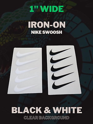 #ad #ad Nike Swoosh Iron On Transfers: Set of 5 1️⃣ INCH Each Customize with Ease ✨ $10.20