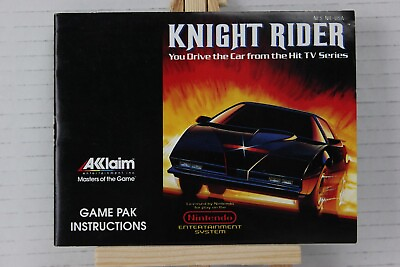 #ad Nes Knight Rider Nintendo Booklet Manual Only No Game C $13.47