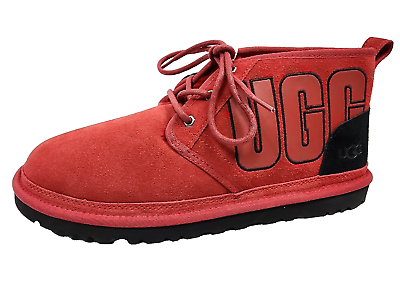 #ad UGG Men#x27;s Neumel Graphic Outline Boot Authentic Red Style 1130715 NEW $89.95