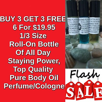 6 For $19.95 Body Oil Fragrances For 1 3 Roll On Pure Uncut $6.65
