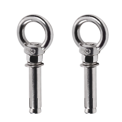 #ad M12 Eyebolt Closed Hook Expansion Screw Ring Bolt for Lifting Wall Anchor $10.02