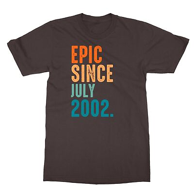 20th Birthday Epic Since July 2002 Cool Gift Unisex Tee Tshirt $17.99