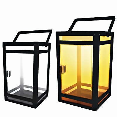#ad Techko Solar Portable Lantern Amber or White Light Clear Panel $22.00