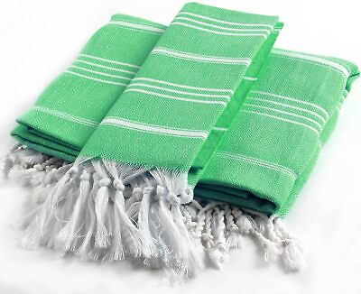 #ad Cacala 2 Pieces Pestemal Turkish Towel Set 1 2 Piece Bath Set Green $36.76