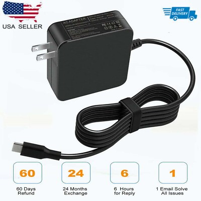 #ad 65W Type C for Asus Samsung Acer MacBook proUSB C AC Power Adapter Cord $19.90