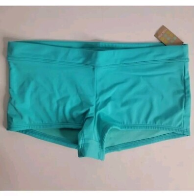 #ad Title Nine Boy Shorts Bikini Womens Size XL Beachwear Swim Bottom Turquoise $23.28