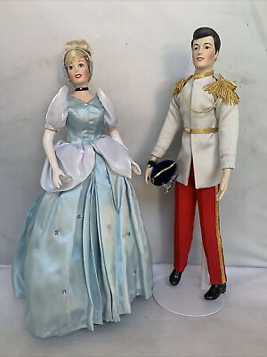#ad Franklin Mint Heirloom Doll Disney#x27;s Cinderella amp; Prince Charming Porcelain $65.00