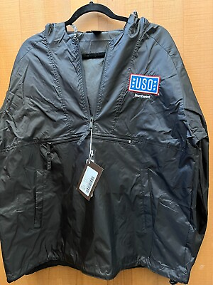 #ad USO Northwest Jacket Mens Medium Black windbreaker jacket titos vodka new rain $28.49
