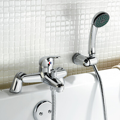 #ad Studio Bath Shower Mixer Tap With Shower Handset Chrome GBP 31.99