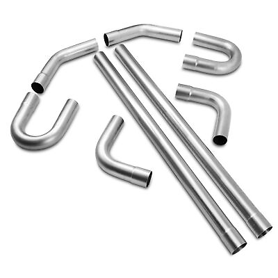 2.5” Custom Exhaust Pipe Kit Tubing Mandrel Bend Straight U Bend 90° Piping Kit $86.99