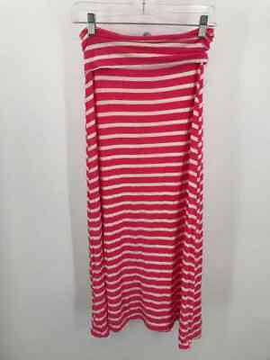 #ad Pre Owned Heart amp; Hips Pink Size Small Stripe Pull On Maxi Skirt $18.39