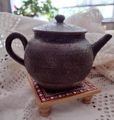 #ad Jian Shui or Yixing Handmade Wood Fired Personal Teapot amp; Paradise Marble Chowki $49.99