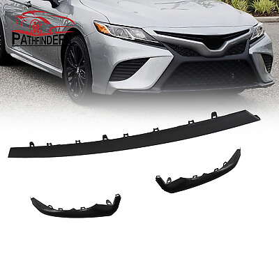 #ad 3Pcs For Toyota Camry SE XSE 2018 2020 Front Bumper Lower Grille Trim Molding $31.80