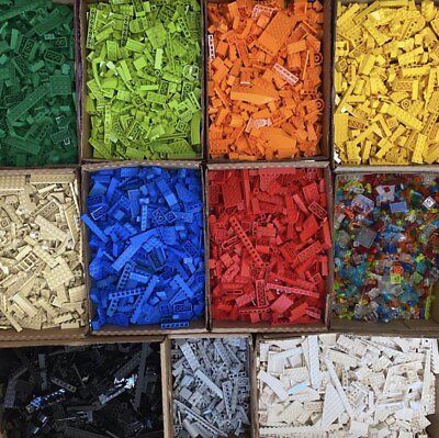 #ad LEGO Bulk Bricks Plates And Pieces Choose Color Quantity 500 = FREE MINIGIFURE $9.49