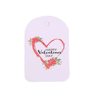 #ad 100pcs Valentine#x27;s Day Gift Tags Exquisite Bright Color Love Heart Hanging Gift $8.60