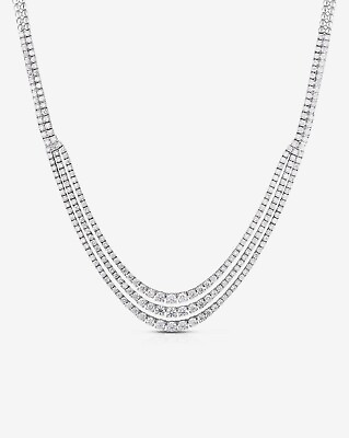 #ad Diamanten Collier 251 Brillanten 115ct Karat VS G H 18K 750 Weißgold Halskette EUR 19500.00