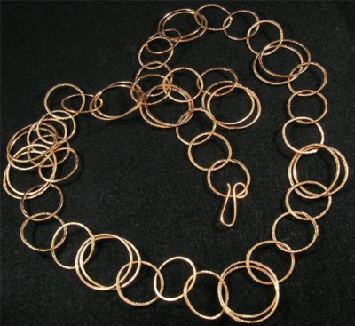 #ad #ad Large Brushed Textured Solid Copper Double Single Round Link Chain Necklace 36quot; $21.50