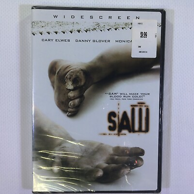 #ad Saw DVD 2004 Widescreen two music videos the making of trailers rated R NEW $15.59
