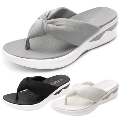 #ad Women Lightweight Walking Sandals Comfortable Slip On Flip Flop Thong Sandals $12.99