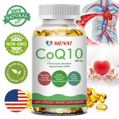 #ad Blood Pressure Heart Health High Absorption Supplement CoQ10 Capsules 300mg 120p $45.99