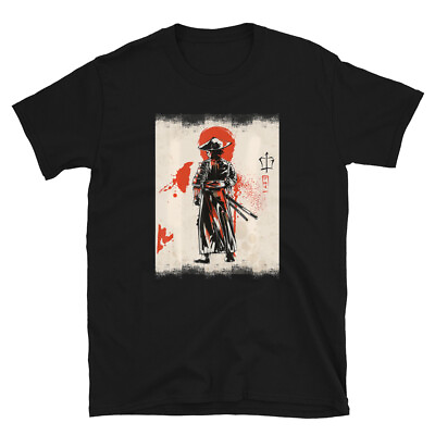 Vintage Japanese Samurai Fan Retro Bushido Warrior Japan Parchment Gift T Shirt $19.79
