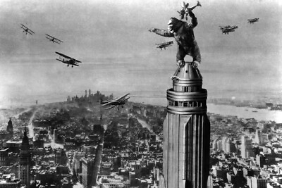 #ad King Kong 1933 Kong Atop Empire State Building Fighting Planes 18x24 Poster $24.99