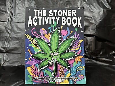 #ad NEW THE STONER ACTIVITY Coloring BOOK SUSAN BYRON PSYCHEDELIC MAZES $9.50
