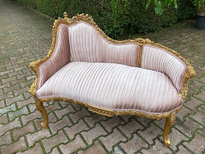 #ad French Louis XVI Style Bench Settee Sofa made when ordered $2200.00
