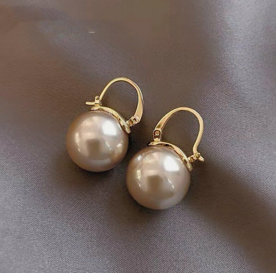 #ad Fashion Champagne Pearl Ear Stud Earrings Drop Dangle Women Wedding Jewellery $8.89