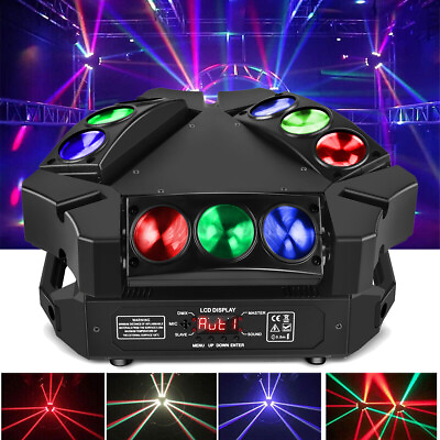 #ad RGBW DJ Club Spider Light Disco Party DMX Beam Moving Head LED Plus Stage Lights $137.99