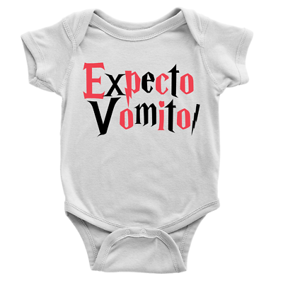 Expecto Vomito Babygrow Funny Cute Magic Harry Gift Present Potter Body Suit GBP 5.99