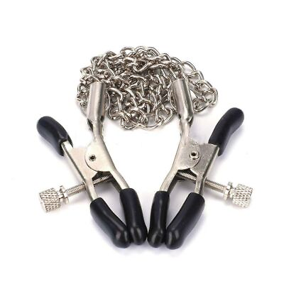 #ad #ad 2 Heads Nipple Clamps Breast Clamps Sex Metal Chain Clip Women Adult Flirt Toy $5.99