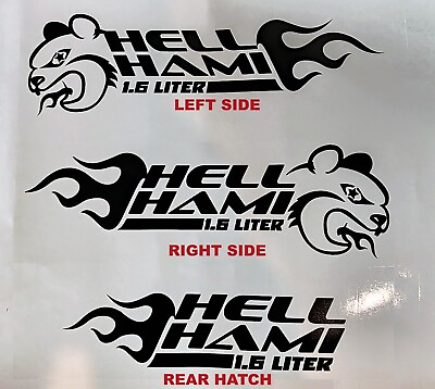 #ad HELL HAMI 1.6 Liter Decals for KIA Soul 3 pack available in multiple colors $13.99