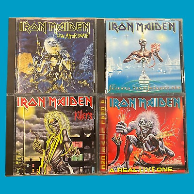 #ad 4 CD Heavy Metal Lot Iron Maiden Seventh Son Killers Life After Death $39.99