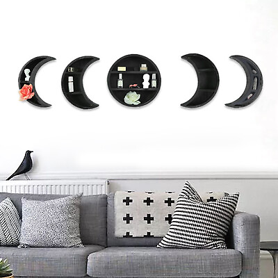 #ad Moon Hanging Shelf for Crystals Moon Wall Decor for Crystal Display Shelf Home $25.65