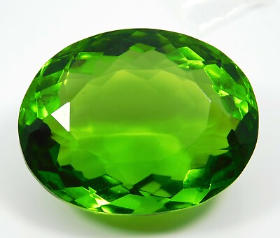 #ad 109.40 Ct Natural Green Peridot Oval Cut Loose Gemstone Certified $22.57