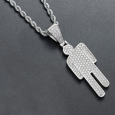 Blohsh necklace for men stainless steel Billie fan necklace hip hop punk jewelry $19.99