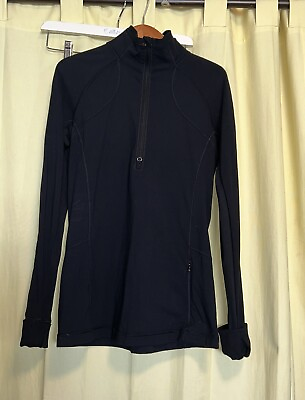 #ad Lululemon Race Your Pace 1 2 Zip Pullover Sweater Women#x27;s 6 Black running $30.00