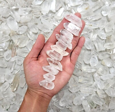Mini Quartz Crystal Points Bulk Crystals for Necklace Pendants amp; Healing Gems $21.95