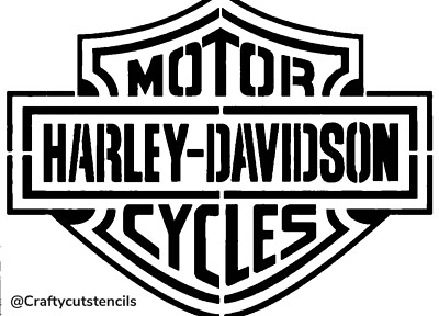 #ad Harley Logo Stencil Durable amp; Reusable Stencils 7x4 Inch FREE SHIPPING $5.99